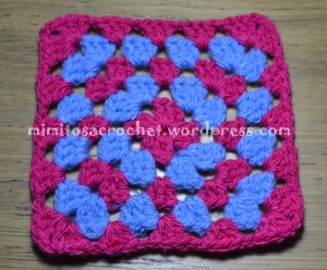 Cuadro Granny azul-fucsia