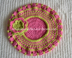 Boina y bufanda flor niña 009